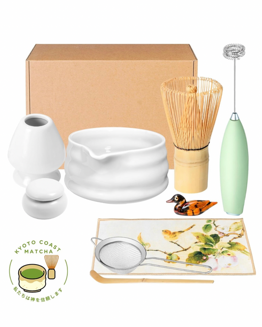 White Matcha Whisk Set
